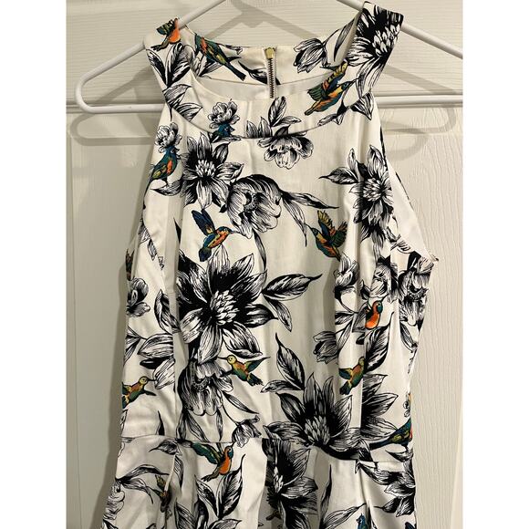 cb Dress Hummingbird Fit And Flare Size 8 - Picture 2 of 5